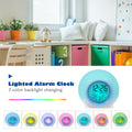 Kids Digital Alarm Clock with 7 Color Night Light
